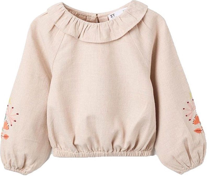 Zippy - 3107490701 - Overhemd - Beige - Met Lange Mouwen - Meisjes