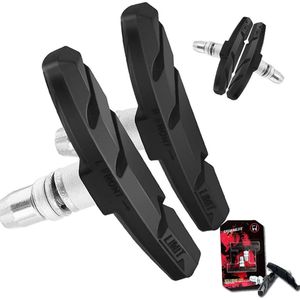 Universele Remblokjes - V-brake Remschoen - 69 mm - Rubber - Set 2 Stuks - Fietsen Rubberen Remblok - Remschoenen - Remschoentjes - Remblokkenset - Verstelbaar