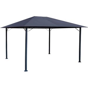 Metalen tuin paviljoen 3x4m antieke partytent grijs