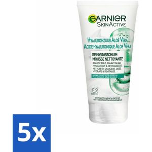 Garnier - SkinActive - Gezichtsreinigingsschuim - Hyaluronzuur & Aloe Vera - Hydraterend - 150 ml - Bulkverpakking - 5 stuks
