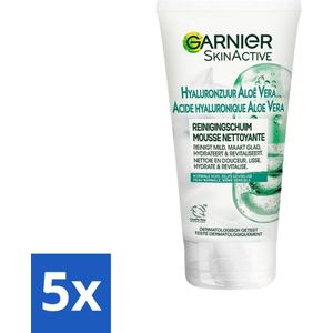 Garnier - SkinActive - Gezichtsreinigingsschuim - Hyaluronzuur & Aloe Vera - Hydraterend - 150 ml - Bulkverpakking - 5 stuks