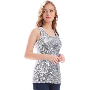 Glitter Hemd - Goud - Dames - Mouwloos - Pailletten - Stijlvol