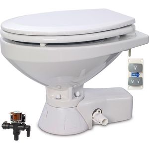 Jabsco 24V elektrisch Toilet met Magneetklep en grote Pot 37045-4094