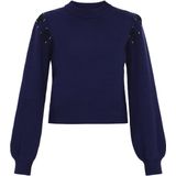 myMo - Rock Collection - Gebreide Trui - Metalen Oogjes - Ronde Hals