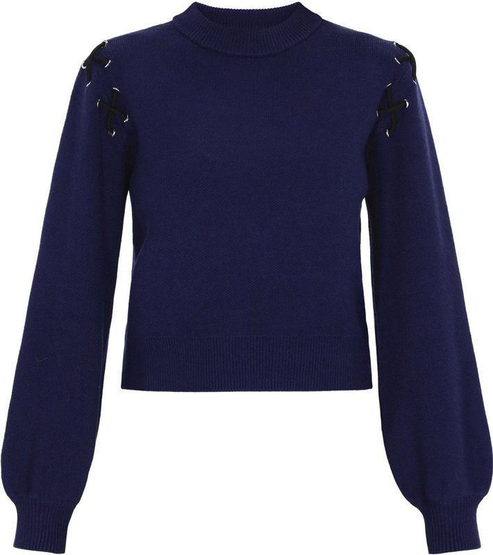 myMo - Rock Collection - Gebreide Trui - Metalen Oogjes - Ronde Hals