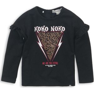 Koko Noko - Meisjes - Zwart shirt - Maat 98