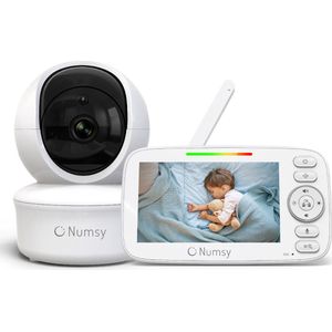 Numsy - Parent Pro - Babyfoon - Met Camera - 355° Draaibereik - Infrarood Nachtzicht