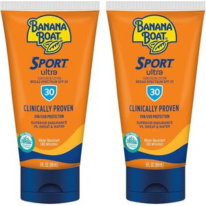 Banana Boat Sport Ultra SPF 30 zonnebrandcrème voor gezicht met Niacinamide, vitamine C en B3 | Reisformaat | Dagelijkse gezichtszonnebrandcrème | Lotion 2x88ml
