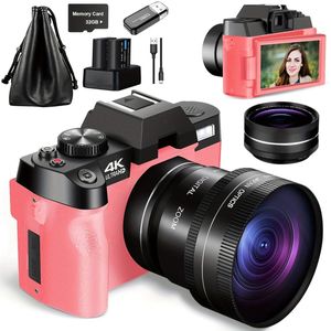 Compactcamera – Digitale Camera – Fototoestel – Vlogcamera – Compact Camera – 48MP Sensor – 4K Video – WiFi & App Bediening – Inclusief 32GB Kaart – Macro & Wide Lens – Geschikt Voor Beginners
