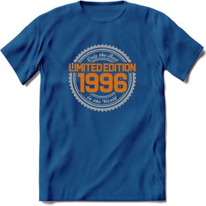 1996 Limited Edition Ring T-Shirt | Zilver - Goud | Grappig Verjaardag en Feest Cadeau Shirt | Dames - Heren - Unisex | Tshirt Kleding Kado | - Donker Blauw - XL