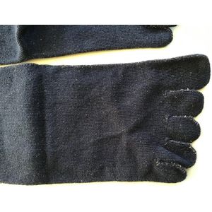 Zilvergaren Blauwe Teen sokken- Diabetische sokken- Anti bacterieel- Medische sokken- Kleur Blauw - Blauwe Sokken - Maat 35-38