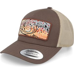 Hatstore- Big Trout Patch Brown/Khaki Trucker - Skillfish Cap