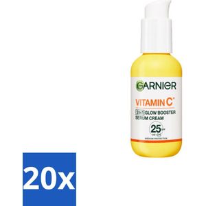 20 x Garnier - SkinActive - Serum Cream - Glow Booster - Vitamine C & SPF 25 - 50 ml - Glow Booster - Vitamine C - SPF 25 - Serum Crème - Huidverzorging