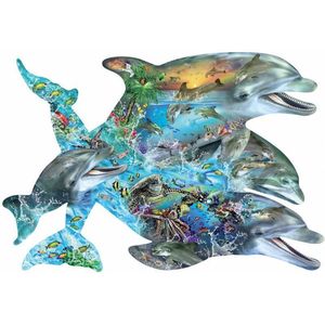 Legpuzzel - Contourpuzzel - 1000 stukjes - Song of the Dolphins - SunsOut Puzzel