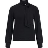 Object Trui Objthess L/s Re Bow Knit Pullover N 23048077 Black Dames Maat - XS