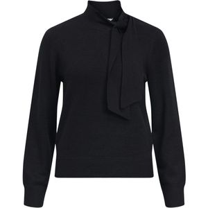 Object Trui Objthess Re Bow Knit Pullover N 23048077 Black Dames Maat - S