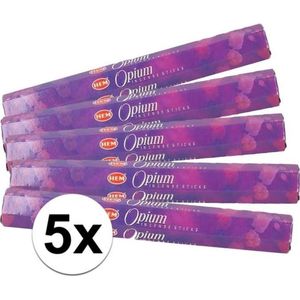 5x pakje wierook stokjes Opium