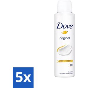 Dove Original - Deospray - Anti-Transpirant - 150 ml - Bulkverpakking - 5 stuks