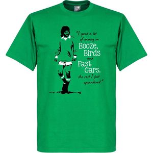 George Best T-Shirt - Groen - XS