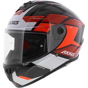 Axxis Draken S helm Sunray glans zwart wit rood - Maat L