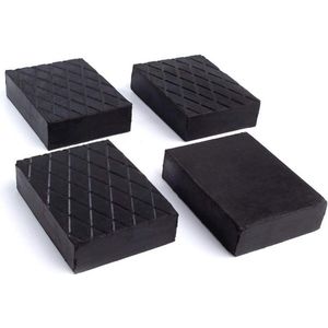 Kora Set van 4 rubberen blokken 120 x 80 x 60 mm, zwart