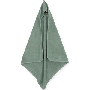 Jollein - Badcape - Groen - 100% Badstof Katoen - Baby Handdoek met Badcape, Omslagdoek, Badponcho - 75x75 cm
