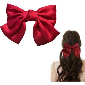 Allecto Plus - Satijnen Haarstrikclips voor Vrouwen - Grote Strikken - Krokodillenklemmen - Haaraccessoires met Lange Staart - Meisjes - Trendy Designs