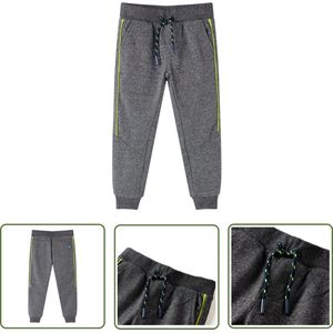 vidaXL Meisjes Joggingsbroek - Kinderjoggingbroek - Kinderjoggingbroek 116 gemêleerd grijs - Jongens Joggingsbroek - Sportlegging - Comfy Broek