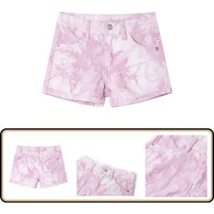 Kindershorts - Roze - Maat 128 - Comfortabel en Stijlvol Kinderkleding - Meisjeskleding - Shorts - Zomerbroek - Katoenen Broek