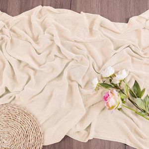 Tafelloper van kaasdoek - Lange tafelloper voor babyborrel, bruiloft, vakantie, feest, zomer (beige)