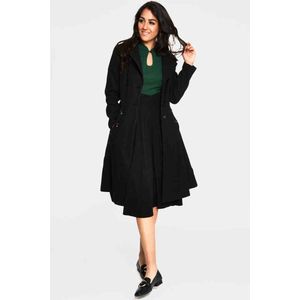 Voodoo Vixen - Nicole Black 40s Style - Winterjas - Zwart