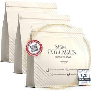 Shine collageen poeder, 1500 gr peptide type 1,2 en 3, premium hydrolysaat