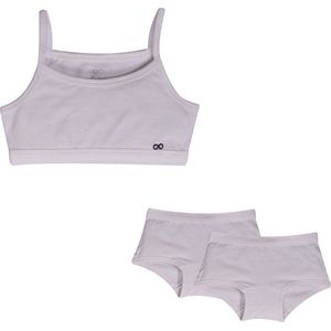 Woody ondergoed set meisjes - wit - 1 topje en 2 boxers - maat 152