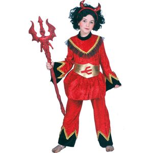 Kostuum Devil girl | Maat 116 | Verkleedkleding | Carnavalskostuum