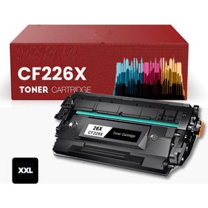 Geschikt voor HP 26X / CF-226X Toner cartridge Zwart - 9000 pagina's Geschikt voor HP LaserJet Pro M402DN - M402DNE - M402DW - M402N - M426DW - M426FDN - M426FDW