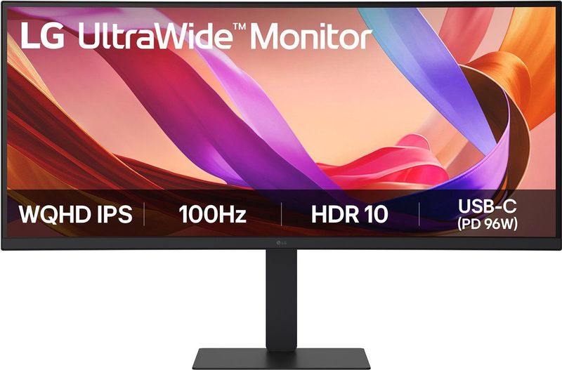 LG 34U650A-B - UltraWide Monitor - 34 inch - WQHD IPS - USB-C 96W - RJ-45 - 100Hz