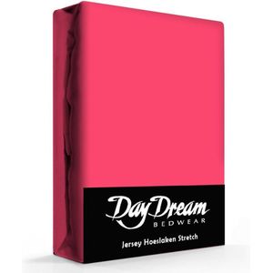 Day Dream Jersey Hoeslaken -140 x 200 cm - Fuchsia