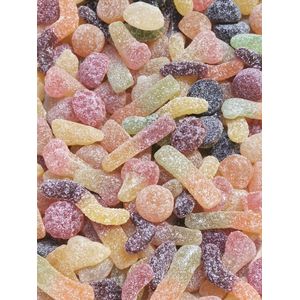 Vegan Zuur Snoep Mix 450 gram - Voordeelverpakking - Biologisch - Glutenvrij - Gelatinevrij Snoep - Halal Snoep - Veganistisch snoep - Vegan - Traktatie - Uitdeel snoep - Diervrij - Ramadan - Sinterklaas en kerst