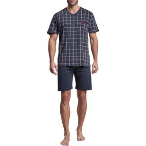 Heren Shorts Korte Broek Blauw met Rood en Wit Geruit