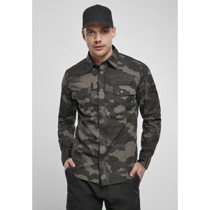 Brandit SlimFit Dark Camo Shirt Heren