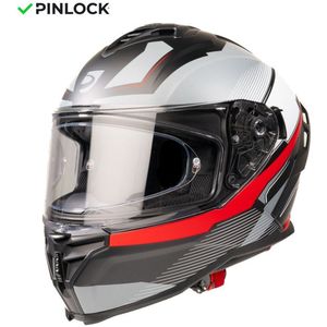 Motor Integraal Integraalhelm HYPERION LUX Zwart/Wit/Rood XS van MOTOBLOUZ