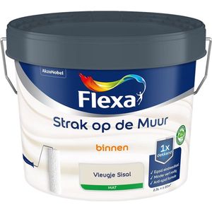 Flexa - Strak op de Muur Binnen Muurverf Mat - Vleugje Sisal - Mengverf - 2.5 Liter
