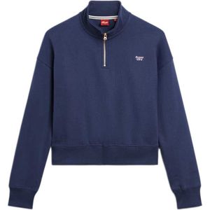 Superdry Essential Sweatshirt Met Halve Rits Blauw Vrouw