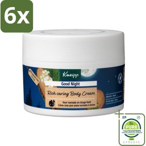 Kneipp - Body crème - Good Night - Alpenden & Amyris - 200 ml - Voordeelverpakking - 6 stuks - Nachtcreme - Huidverzorging