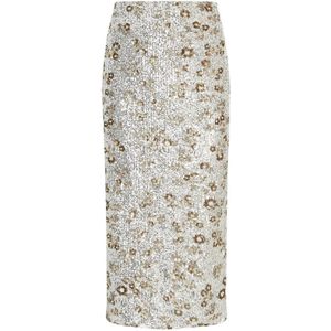 Moss Copenhagen - MSCHMagnolia - Midi Rok - Zilver - Pailletten