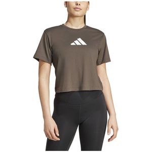 adidas - Train Essentials Big Logo - T-shirt - Bruin - Korte Mouwen