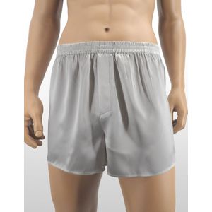 Zijden Boxershort Zilvergrijs extralarge