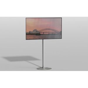 TV vloerstatief Gate 120 Design Tv standaard Trendy geborsteld RVS 19-40” -VESA 400x200