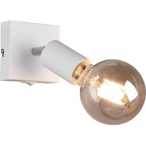 LED Wandspot - Torna Zuncka - E27 Fitting - Vierkant - Mat Wit - Aluminium