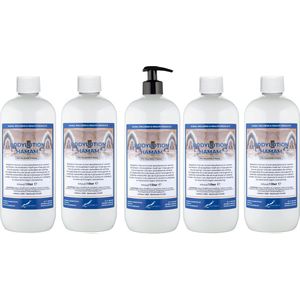 Bodylotion Hamam 1 Liter - met gratis pompje - set van 5 stuks - Voordeelverpakking